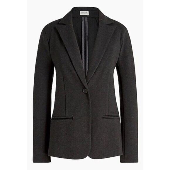 J. Crew Factory Ponte Work Blazer Woman Size 0 Dark Gray - Picture 1 of 13